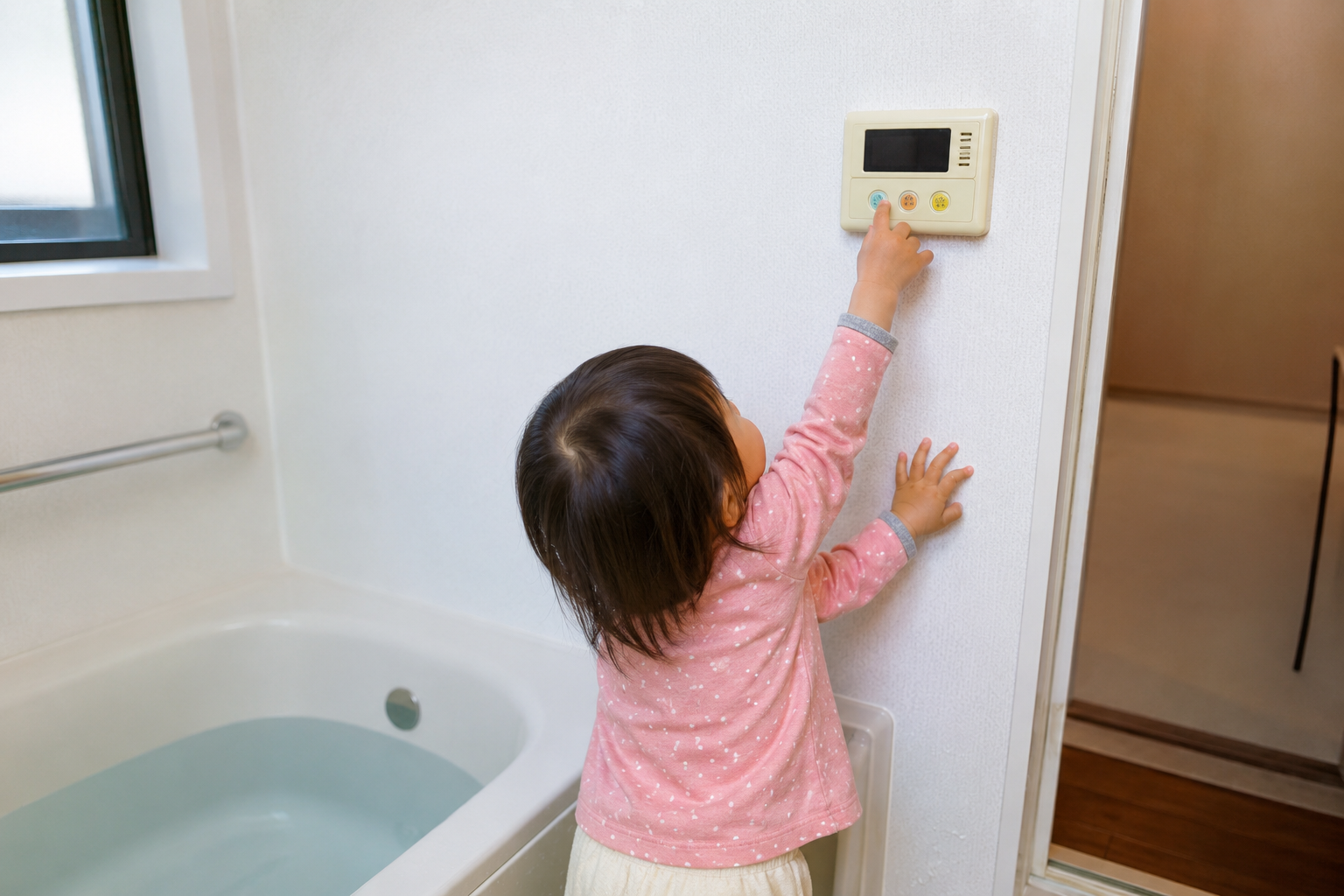 小さなお子様の誤操作による火傷リスクを減らすための機能